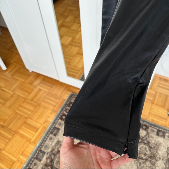 Avec Les Filles Black Vegan Leather Straight Leg Pants - Picture 8 of 8